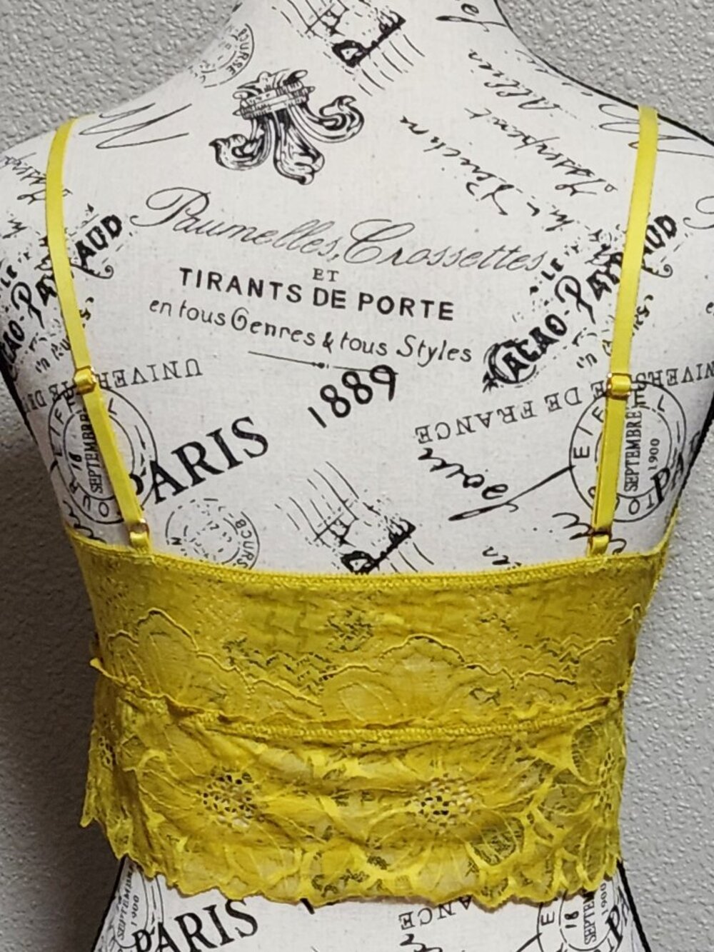 AERIE - Lace Padded Bra Top Bralette Yellow Gold - NEW NWT - Picture 2 of 4
